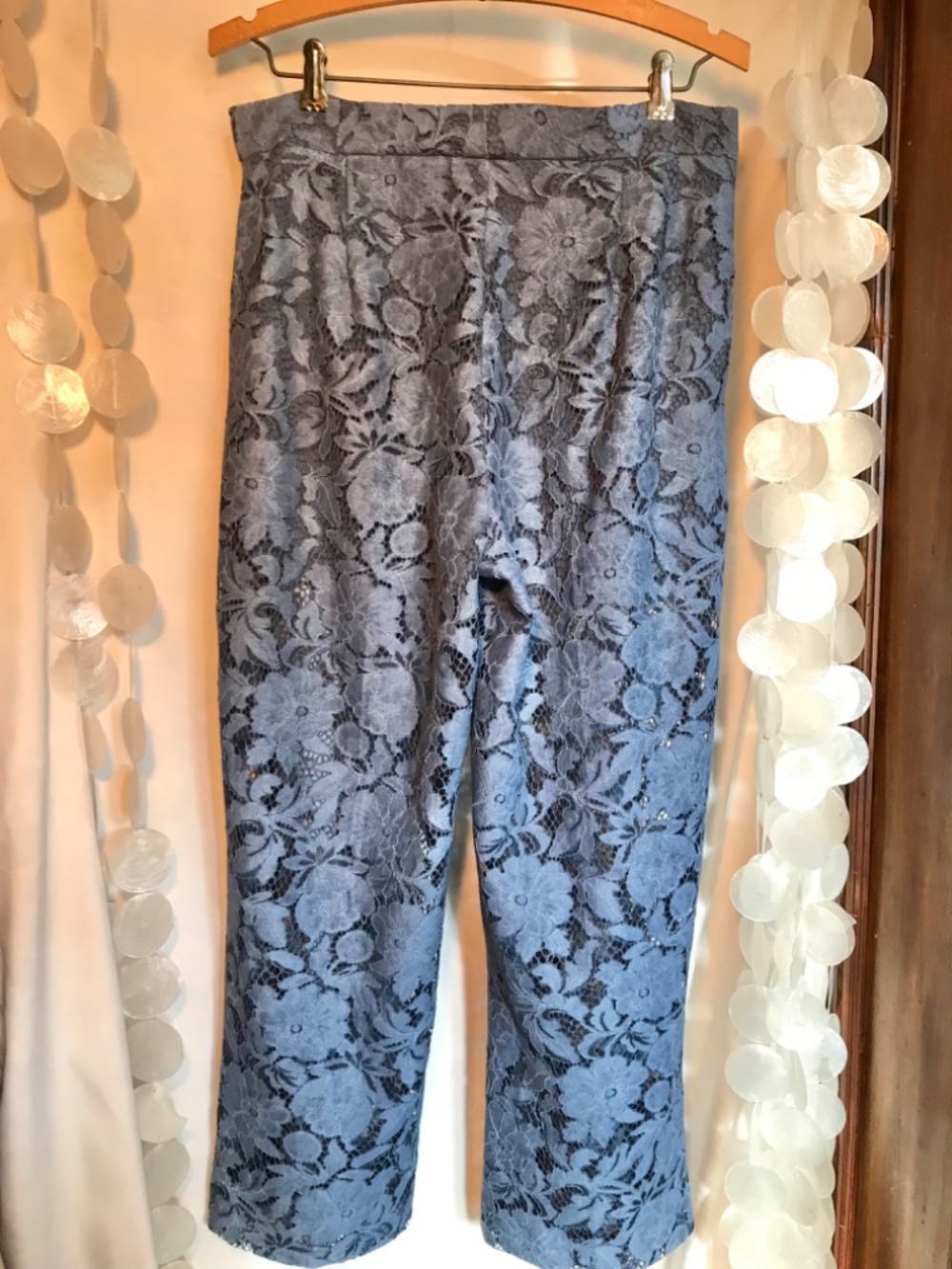 Zara Cropped Trousers Pants With Lace Size Medium 8385/846/400 - Picture 10 of 12